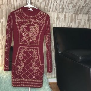 Studded A’GACI long sleeve dress size S